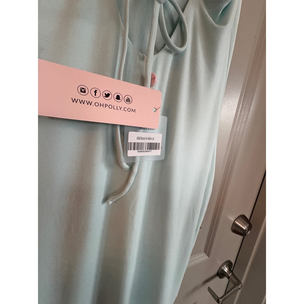 Oh Polly Mint Backless Maxi Dress US 10 NWT - Picture 4 of 8